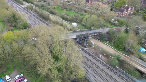 High Angle Footage Oxford City Railway Station River Thames Oxford — Video