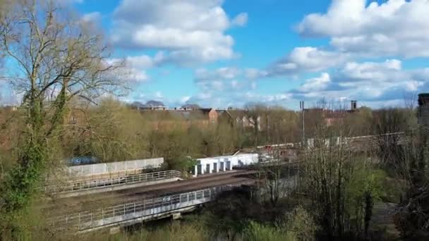 High Angle Footage Oxford City Railway Station River Thames Oxford — Video Stock