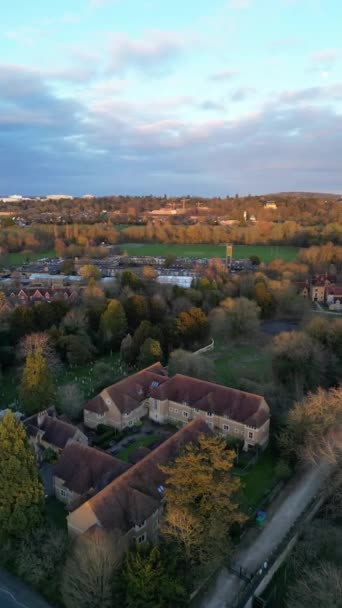 Historisch Oxford Central City Oxfordshire Engeland Verenigd Koninkrijk Tijdens Orange — Stockvideo