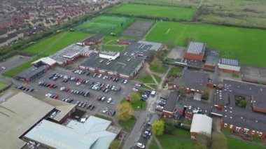 Saint Neots Cambridgeshire, İngiltere Yüksek Açılı Manzarası, 21 Mart 2024