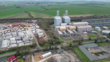 Saint Neots Cambridgeshire, İngiltere Yüksek Açılı Manzarası, 21 Mart 2024