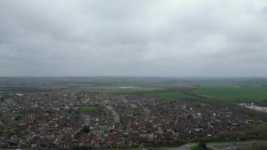 Saint Neots Cambridgeshire, İngiltere Yüksek Açılı Manzarası, 21 Mart 2024