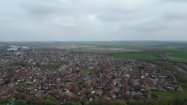 High Angle View Saint Neots Byen Cambridgeshire England Storbritannien Marts – Stock-video