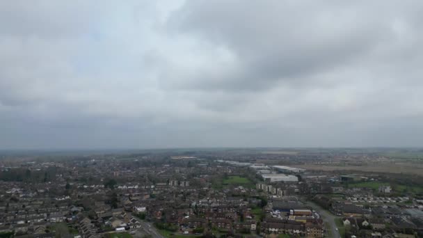High Angle View Saint Neots Town Cambridgeshire Inggris Maret 2024 — Stok Video