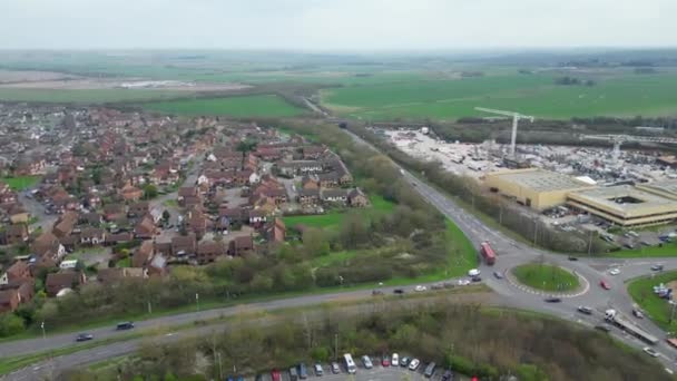 High Angle View Saint Neots Town Cambridgeshire England Velká Británie — Stock video