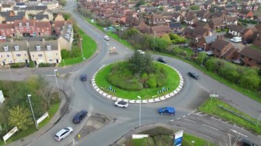 Saint Neots Cambridgeshire, İngiltere Yüksek Açılı Manzarası, 21 Mart 2024