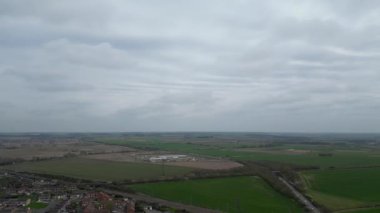 Saint Neots Cambridgeshire, İngiltere Yüksek Açılı Manzarası, 21 Mart 2024