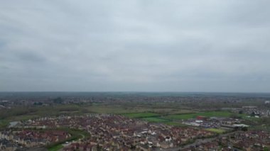 Saint Neots Cambridgeshire, İngiltere Yüksek Açılı Manzarası, 21 Mart 2024