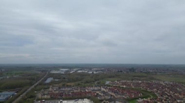 Saint Neots Cambridgeshire, İngiltere Yüksek Açılı Manzarası, 21 Mart 2024