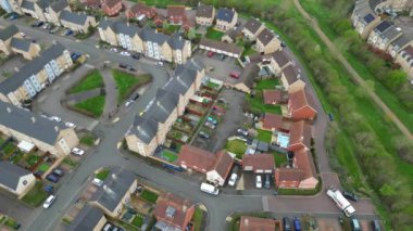 Saint Neots Cambridgeshire, İngiltere Yüksek Açılı Manzarası, 21 Mart 2024