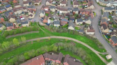 Saint Neots Cambridgeshire, İngiltere Yüksek Açılı Manzarası, 21 Mart 2024