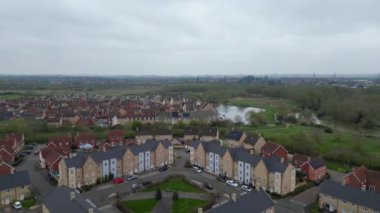 Saint Neots Cambridgeshire, İngiltere Yüksek Açılı Manzarası, 21 Mart 2024