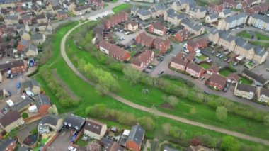 Saint Neots Cambridgeshire, İngiltere Yüksek Açılı Manzarası, 21 Mart 2024