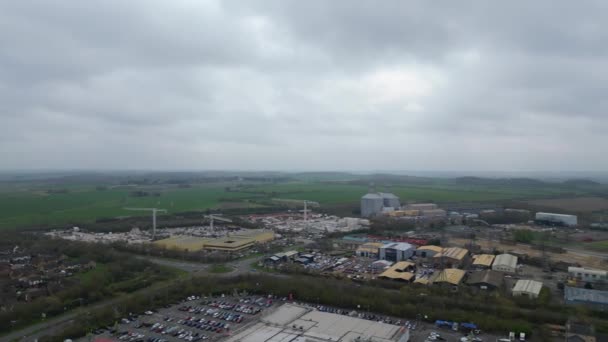 High Angle View Saint Neots Town Cambridgeshire Inghilterra Marzo 2024 — Video Stock