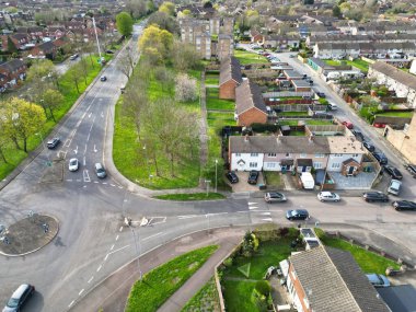 İngiltere 'nin Aylesbury kasabasındaki Residential District Yüksek Angle Görüntüsü. 1 Nisan 2024