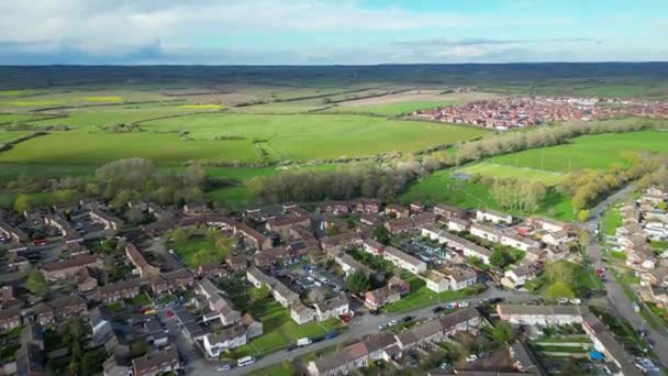 Flygbilder Från Bostadsområde Aylesbury Town England Storbritannien April 2024 — Stockvideo