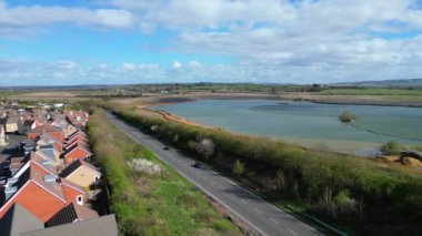 İngiltere 'nin Merkez Leighton Buzzard Kasabası Yüksek Açı Görüntüsü. 29 Mart 2024