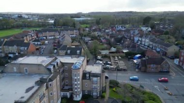 İngiltere 'nin Merkez Leighton Buzzard Kasabası Yüksek Açı Görüntüsü. 29 Mart 2024