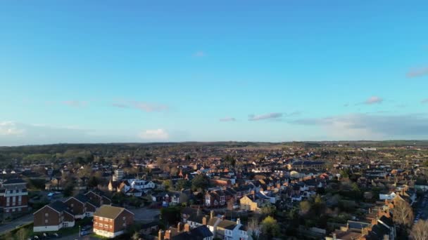 Légi Felvétel Közép Leighton Buzzard Város Anglia 2024 Március — Stock videók