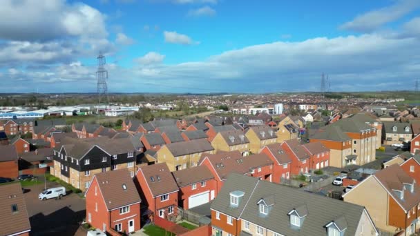 Letecké Záběry Central Leighton Buzzard Downtown England Března 2024 — Stock video