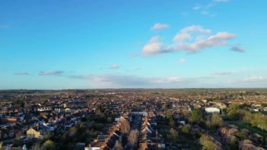 İngiltere 'nin Merkez Leighton Buzzard Kasabası Yüksek Açı Görüntüsü. 29 Mart 2024