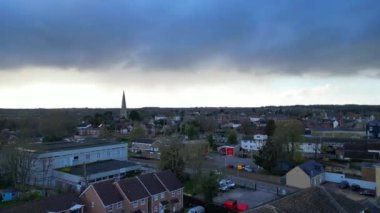 İngiltere 'nin Merkez Leighton Buzzard Kasabası Yüksek Açı Görüntüsü. 29 Mart 2024