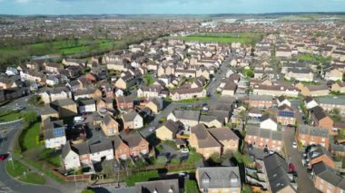 İngiltere 'nin Merkez Leighton Buzzard Kasabası Yüksek Açı Görüntüsü. 29 Mart 2024