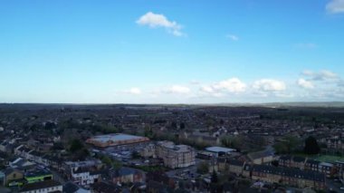 İngiltere 'nin Merkez Leighton Buzzard Kasabası Yüksek Açı Görüntüsü. 29 Mart 2024