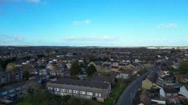 İngiltere 'nin Merkez Leighton Buzzard Kasabası Yüksek Açı Görüntüsü. 29 Mart 2024