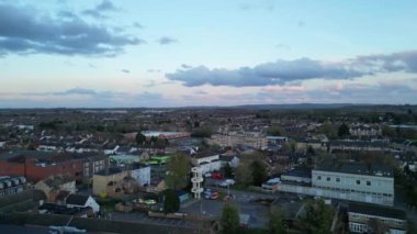 İngiltere 'nin Merkez Leighton Buzzard Kasabası Yüksek Açı Görüntüsü. 29 Mart 2024