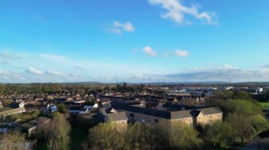 İngiltere 'nin merkezinde Merkez Leighton Buzzard' ın Hava Görüntüsü. 29 Mart 2024 