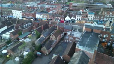 İngiltere 'nin merkezinde Merkez Leighton Buzzard' ın Hava Görüntüsü. 29 Mart 2024 