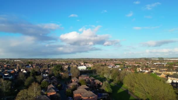 Aerial Footage Central Leighton Buzzard Downtown England Inglés Marzo 2024 — Vídeos de Stock