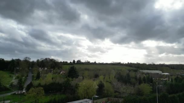 Günbatımında Ngiltere Nin Renbourn Köyü Nün Ngiliz Kırsal Manzarası Yüksek — Stok video