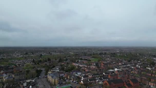 Imagens Lapso Tempo Aéreo Cidade Central Rugby Inglaterra Grã Bretanha — Vídeo de Stock