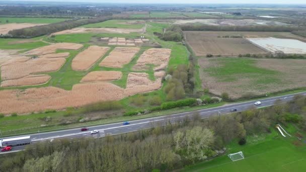 Aerial Footage Central Milton Town Cambridgeshire England Reino Unido Marzo — Vídeo de stock