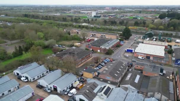 Aerial Footage Central Milton Town Cambridgeshire Inggris Maret 2024 — Stok Video
