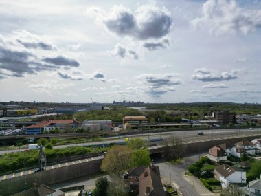 Brent Cross 'un Hava Görüntüsü Batı Hendon Londra İngiltere Şehri, 12 Nisan 2024