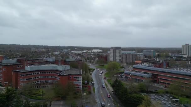 High Angle Footage Von Central Borehamwood London City England April — Stockvideo