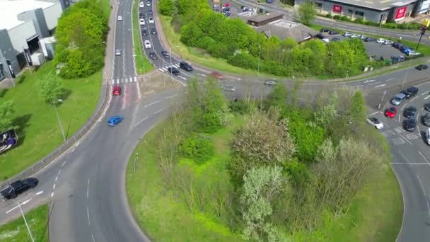 Аерофотозйомка Доріг Руху Центральному Дартфорді Лондон Сіті Англія Великобританія Квітня — стокове відео