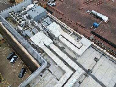 İngiltere 'nin merkezi Peterborough şehrinin hava manzarası. 11 Nisan 2024