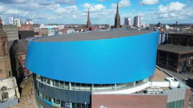 İngiltere Coventry Şehri Şehir Merkezi Yüksek Açı Görüntüleri, 30 Mart 2024