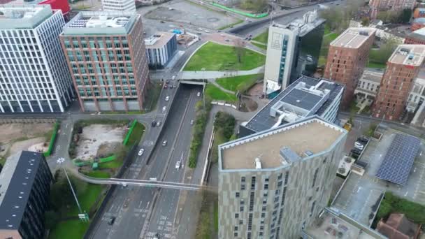 Images Grand Angle Des Bâtiments Centre Ville Coventry City England — Video