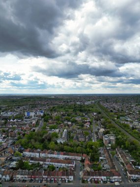 İngiltere 'nin Merkez Wembley Londra şehrinin havadan görüntüsü. 17 Nisan 2024