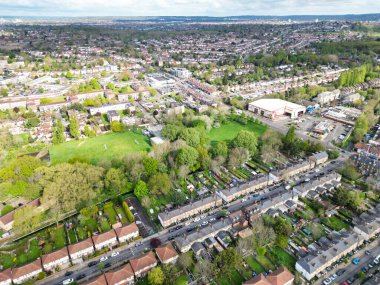 İngiltere 'nin Merkez Wembley Londra şehrinin havadan görüntüsü. 17 Nisan 2024