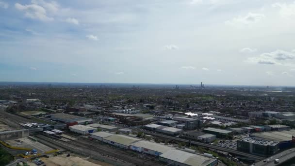 英国英格兰城市伦敦市中心的西布伦特十字航空摄像 2024年4月12日 — 图库视频影像
