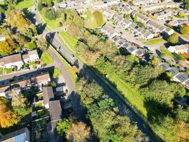 Northampton City of Northamptonshire, İngiltere 'nin havadan görüntüsü. 25 Ekim 2023