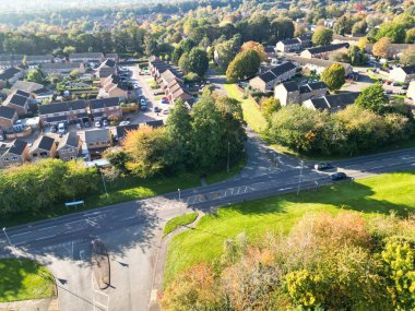 Northampton City of Northamptonshire, İngiltere 'nin havadan görüntüsü. 25 Ekim 2023