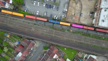 İngiltere 'nin Wembley şehrinin yüksek açılı görüntüsü, 17 Nisan 2024