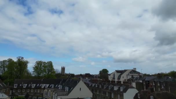 Aerial View Historical Canterbury City Southeast England United Kingdom April — Stock Video